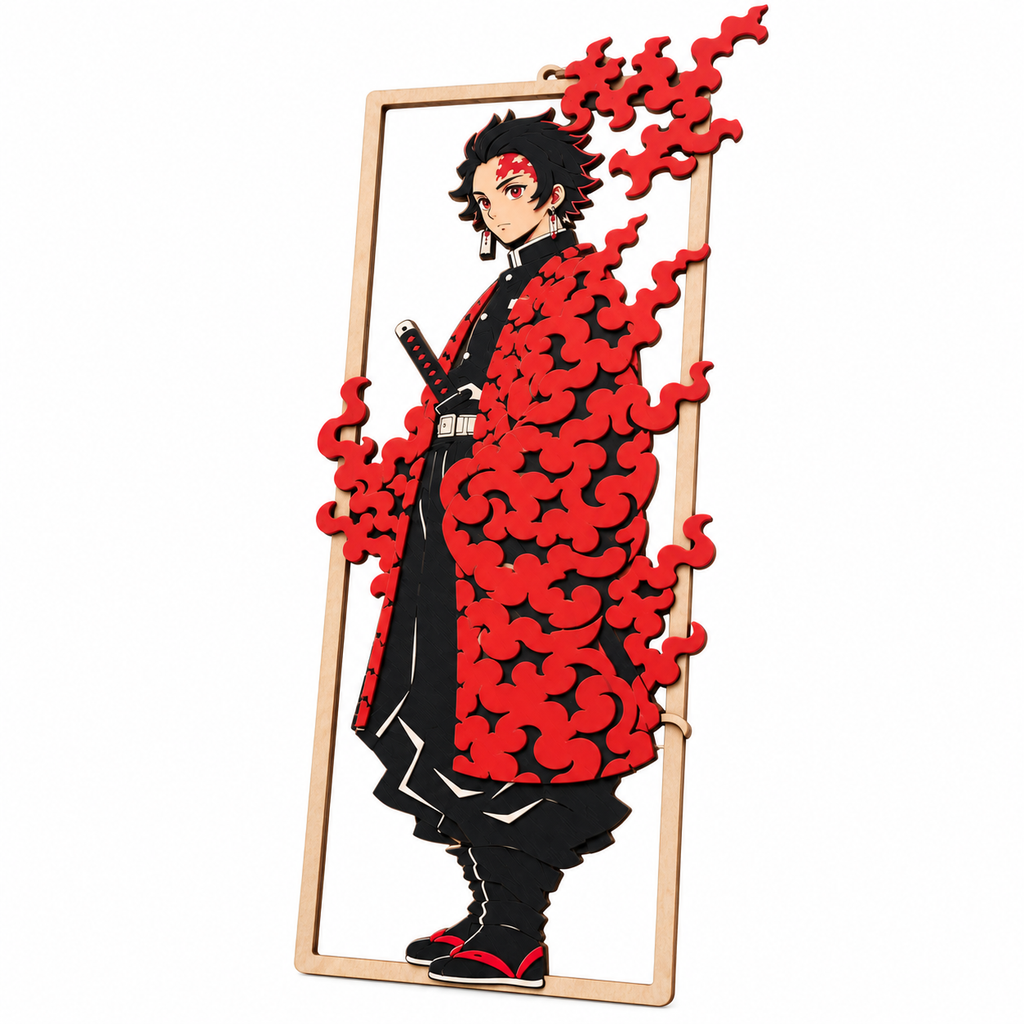 Demon Slayer Tanjiro Framed Bookmark – Anime & Manga Page Marker