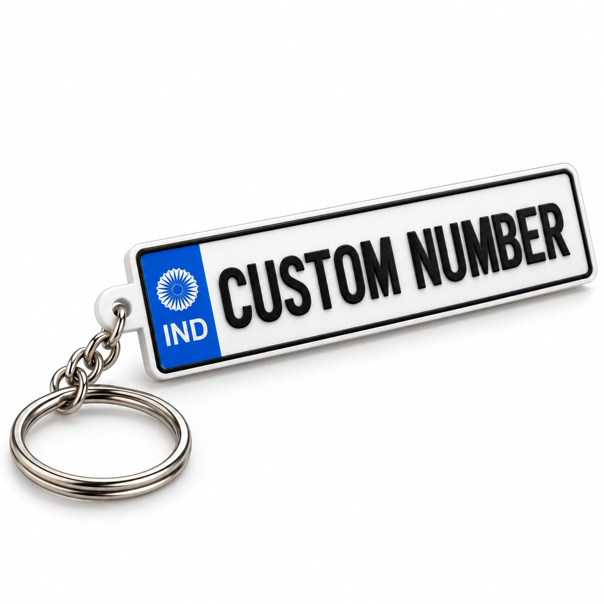 Custom Indian Number Plate Keychain – Personalized Car & Bike License Plate Keyring