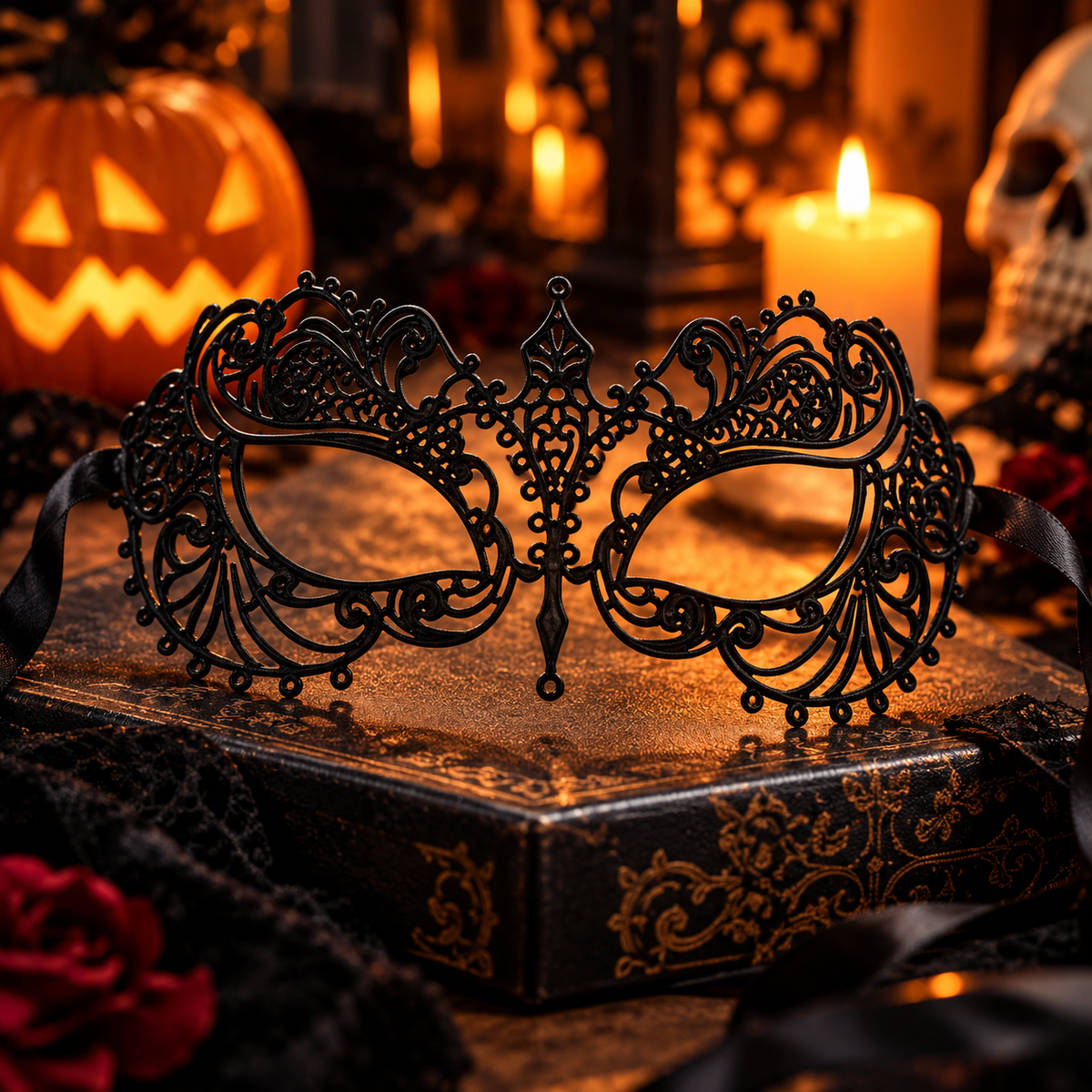 Halloween Venetian Mask – Ornate Masquerade Eye Mask & Costume Accessory
