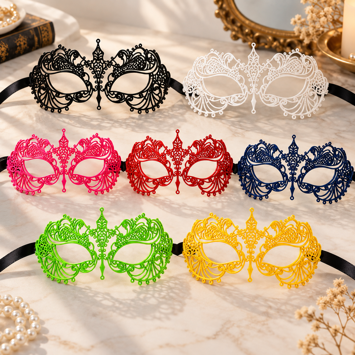 Halloween Venetian Mask – Ornate Masquerade Eye Mask & Costume Accessory