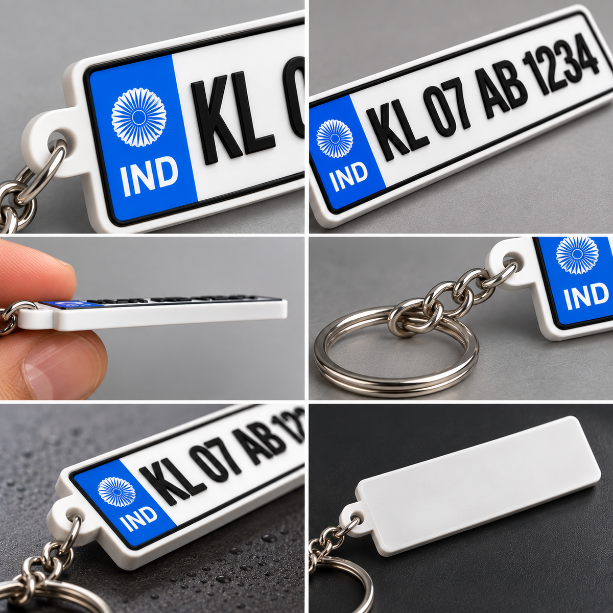 Custom Indian Number Plate Keychain – Personalized Car & Bike License Plate Keyring