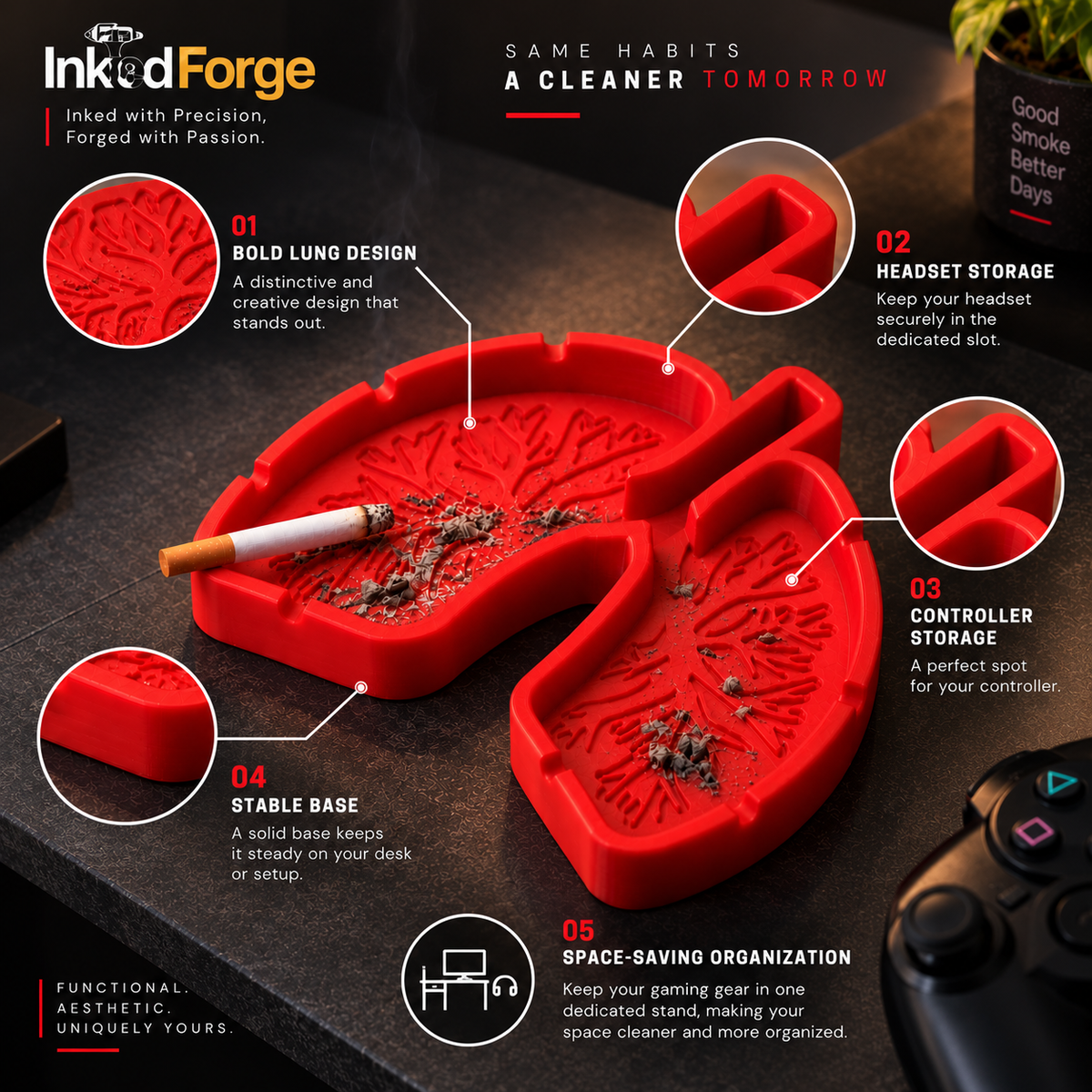 Lung Ash Tray – Anatomical Lung Shaped Ashtray