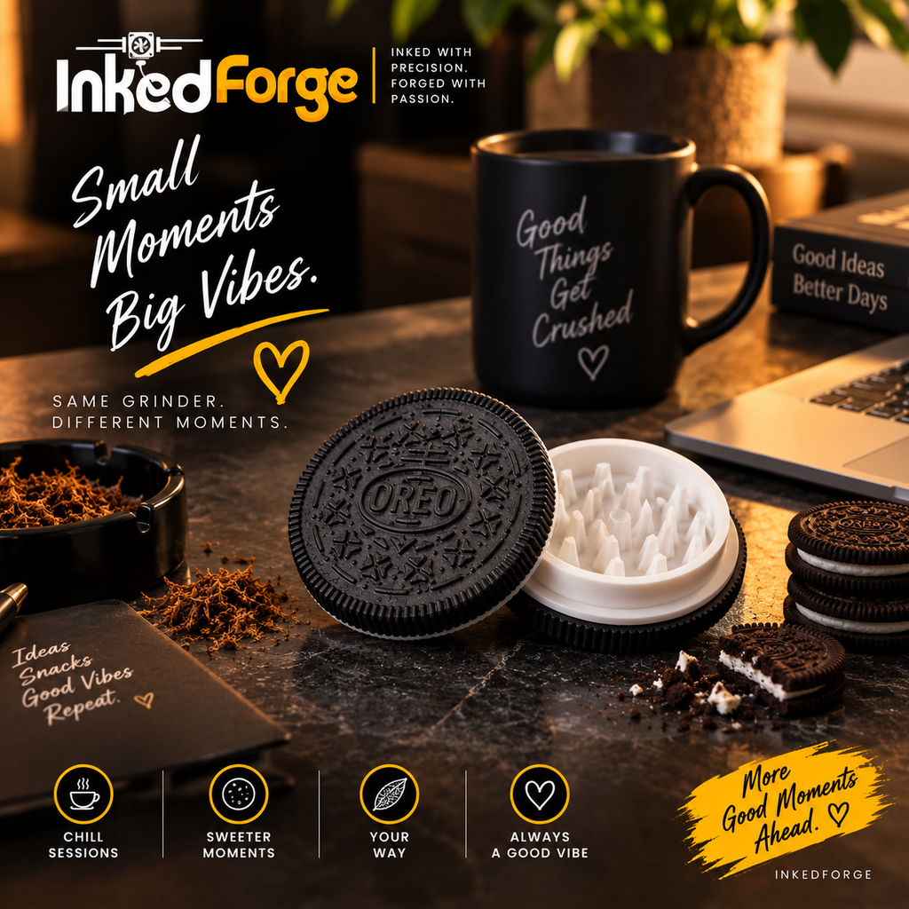 Oreo Shaped Grinder Crusher – Biscuit, Spice, Herb & Tobacco Grinder