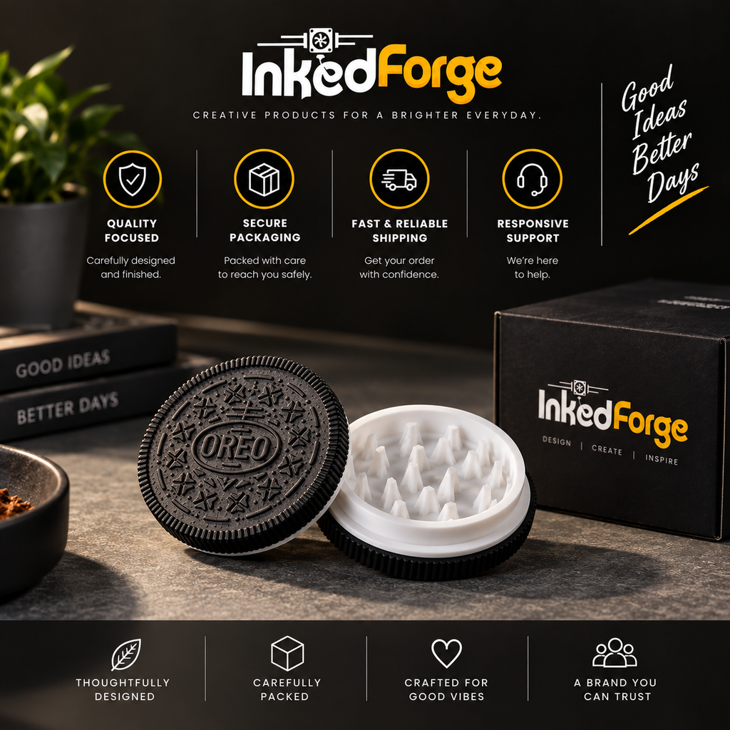 Oreo Shaped Grinder Crusher – Biscuit, Spice, Herb & Tobacco Grinder