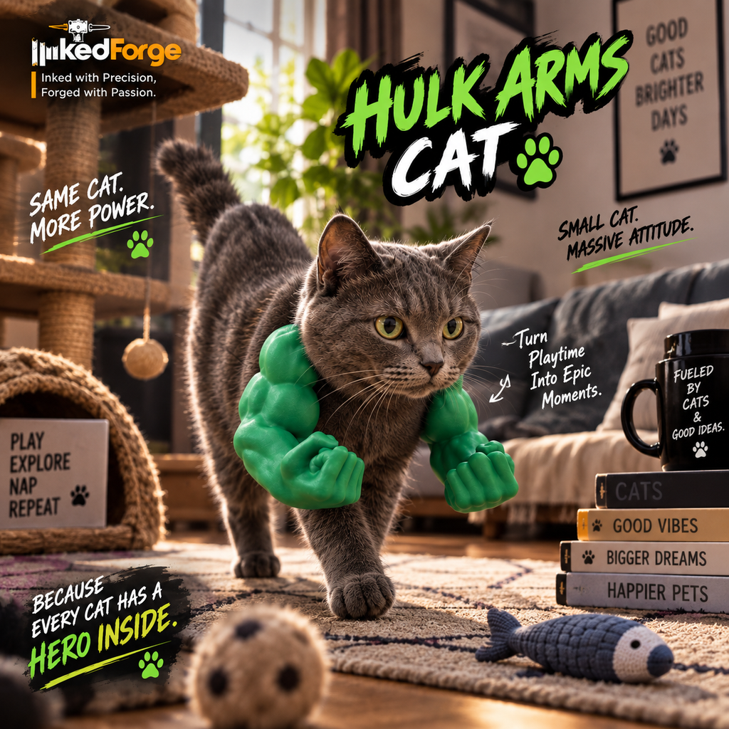 Hulk Arms Cat – Superhero-Inspired Cat Accessory