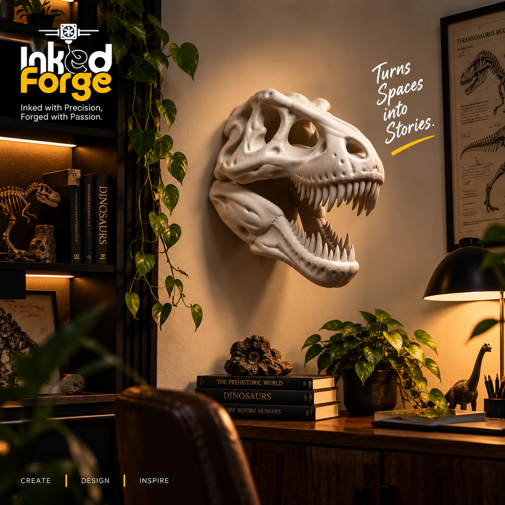 T-Rex Head Skull Wall Art – Tyrannosaurus Rex Dinosaur Wall Décor