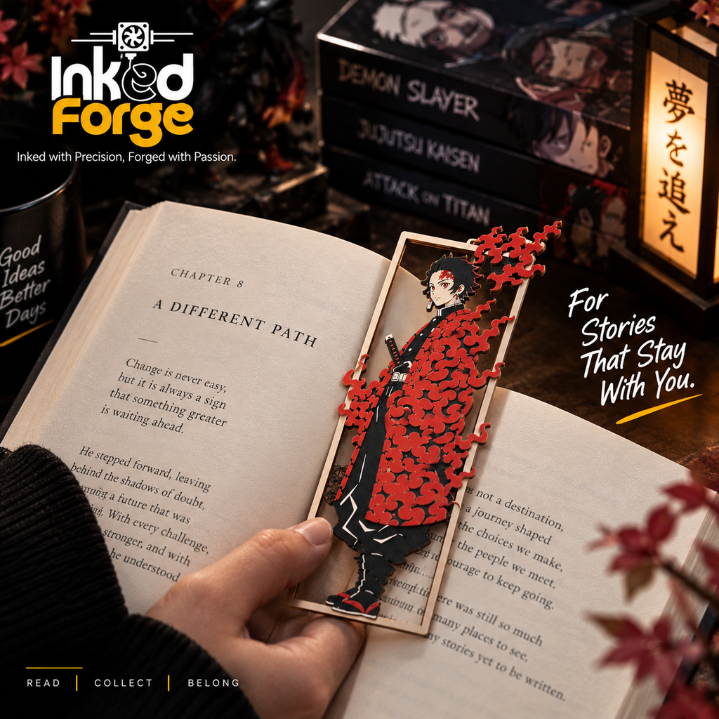 Demon Slayer Tanjiro Framed Bookmark – Anime & Manga Page Marker