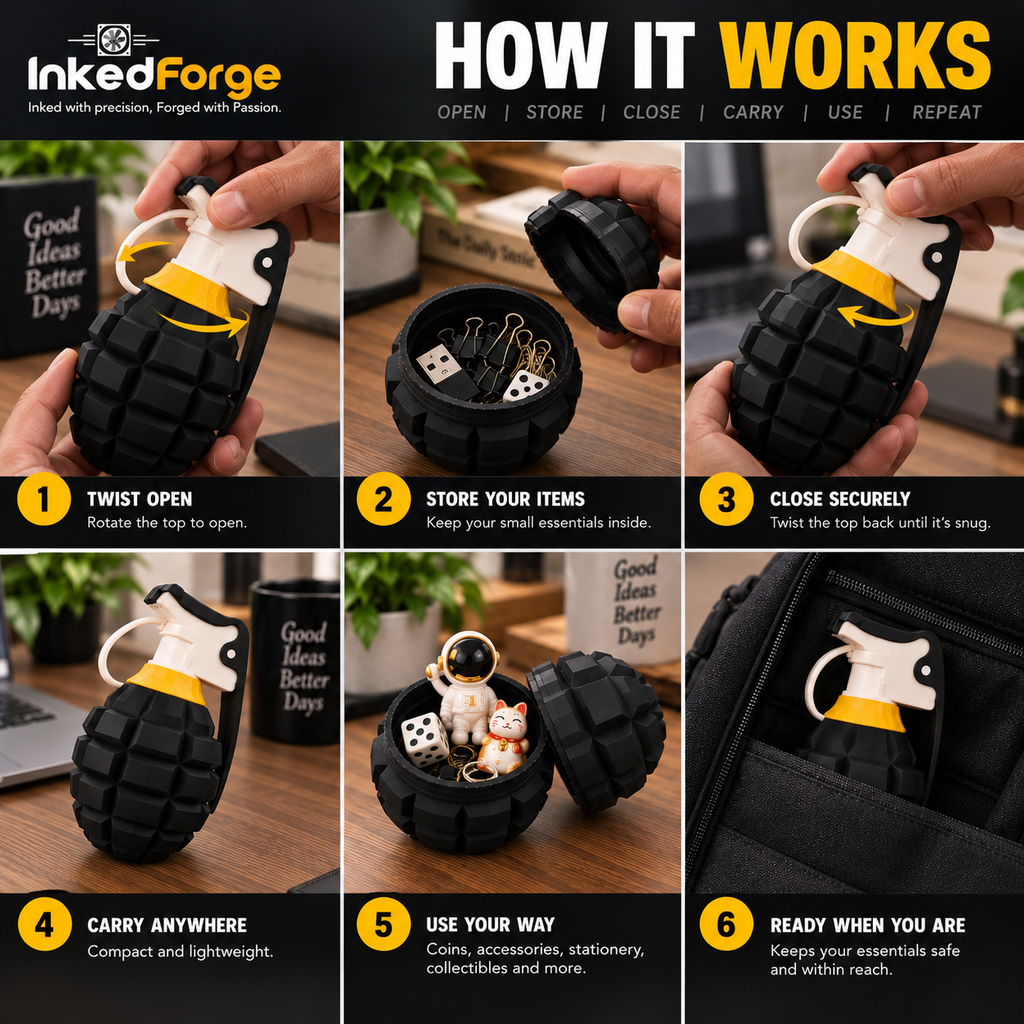 Grenade Secret Storage Box with Flying Handle