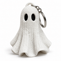 Knitted Ghost Keychain – Spooky Halloween Toy & Cute Bag Charm