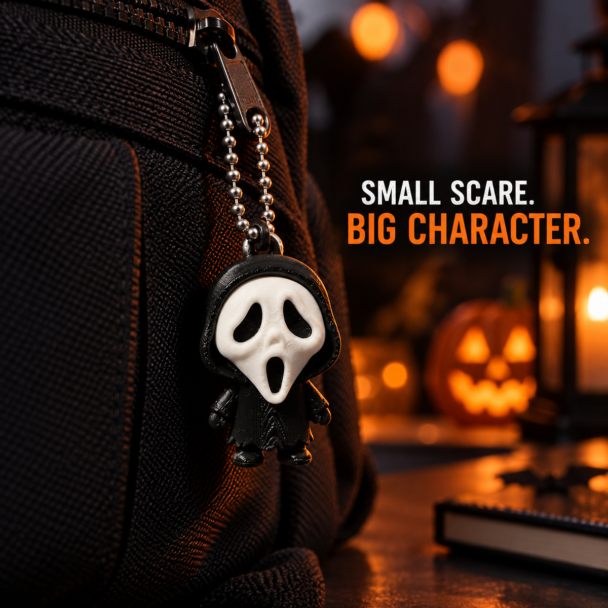Mini Ghostface Keychain – Spooky Horror Character Toy & Bag Charm