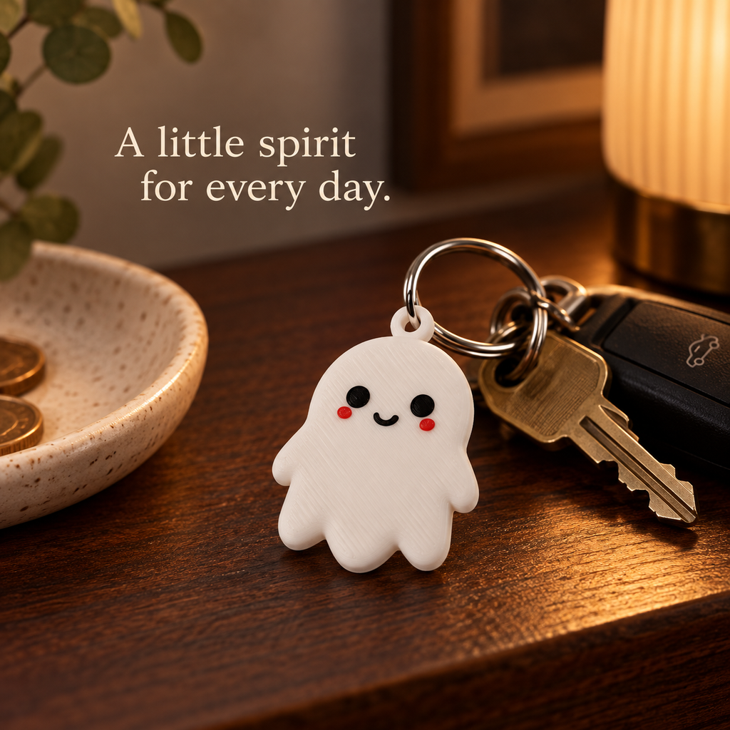Cute Ghost Keychain – Spooky Ghost Keyring & Bag Charm