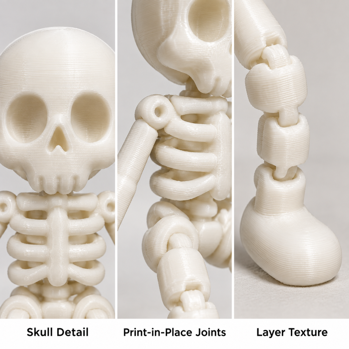 Articulated Skeleton Action Figure – Poseable Skull Fidget Toy & Desk Buddy