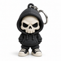 Street Skull Keychains – Action Toy Hoodie Figures & Skull Bag Charms