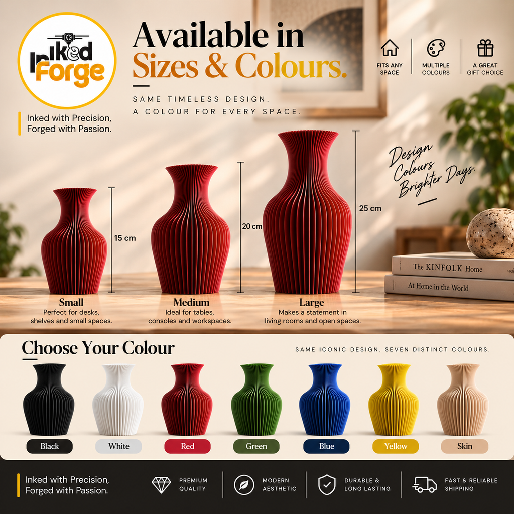 Japandi Ribbed Decorative Vase