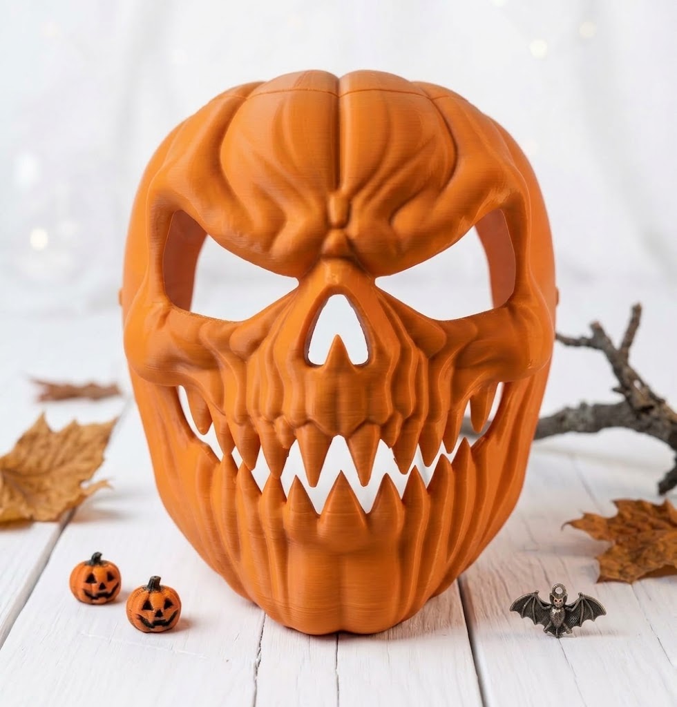 Halloween Evil Pumpkin Mask – Scary Jack-O’-Lantern Skull Costume Mask
