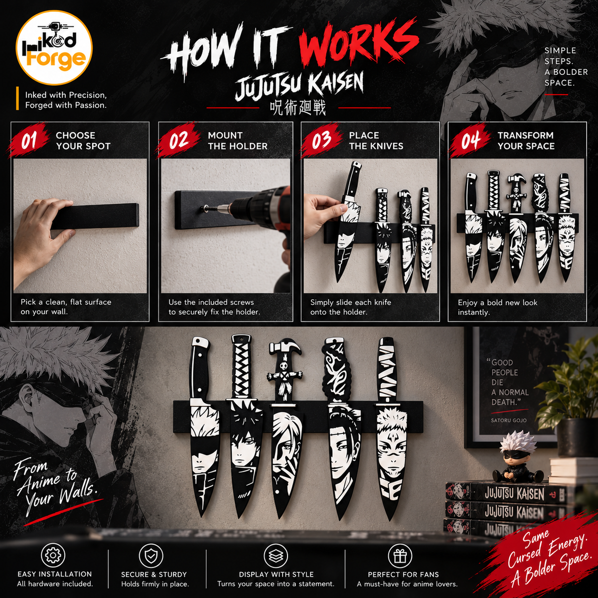 Jujutsu Kaisen Manga-Cut Wall Display Collection
